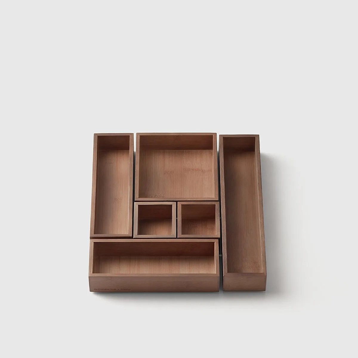 bamboo drawer organizers set of 6