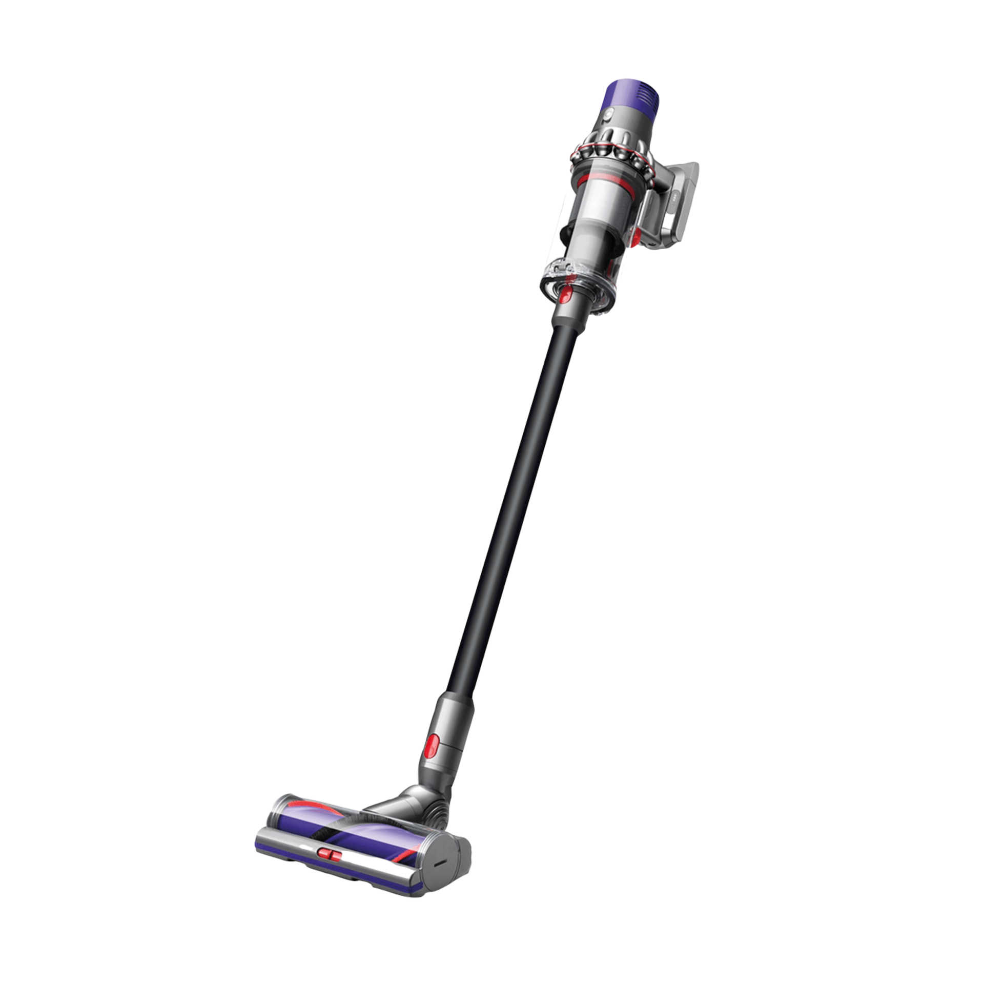 A cordless stick vacuum