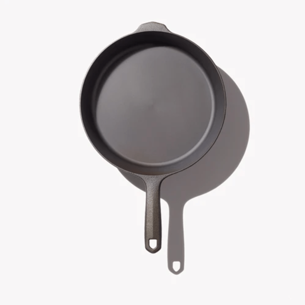 A cast-iron skillet