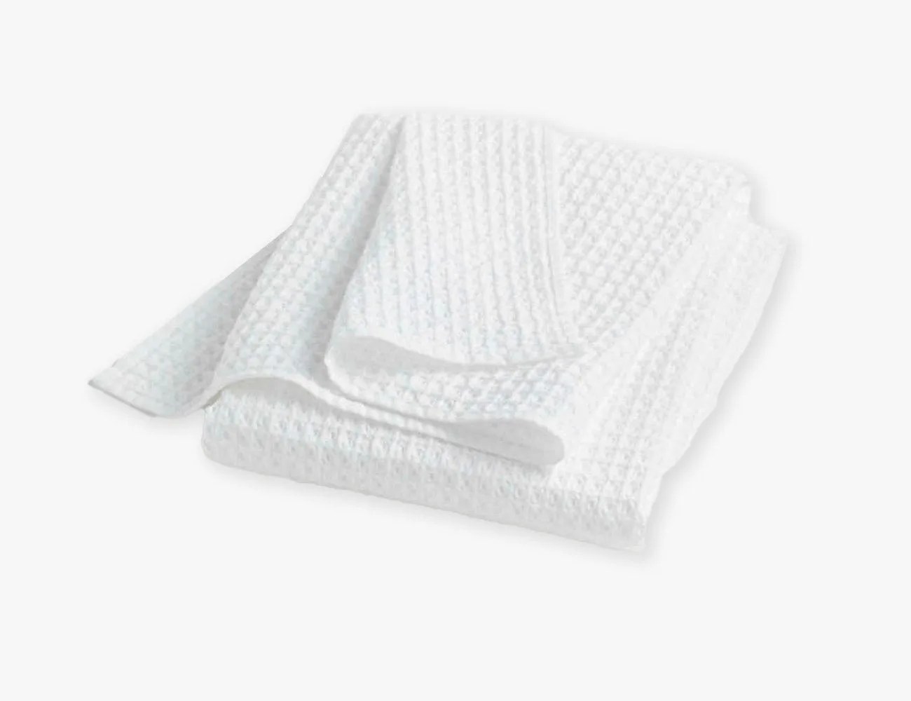 organic cotton waffle white bath towel