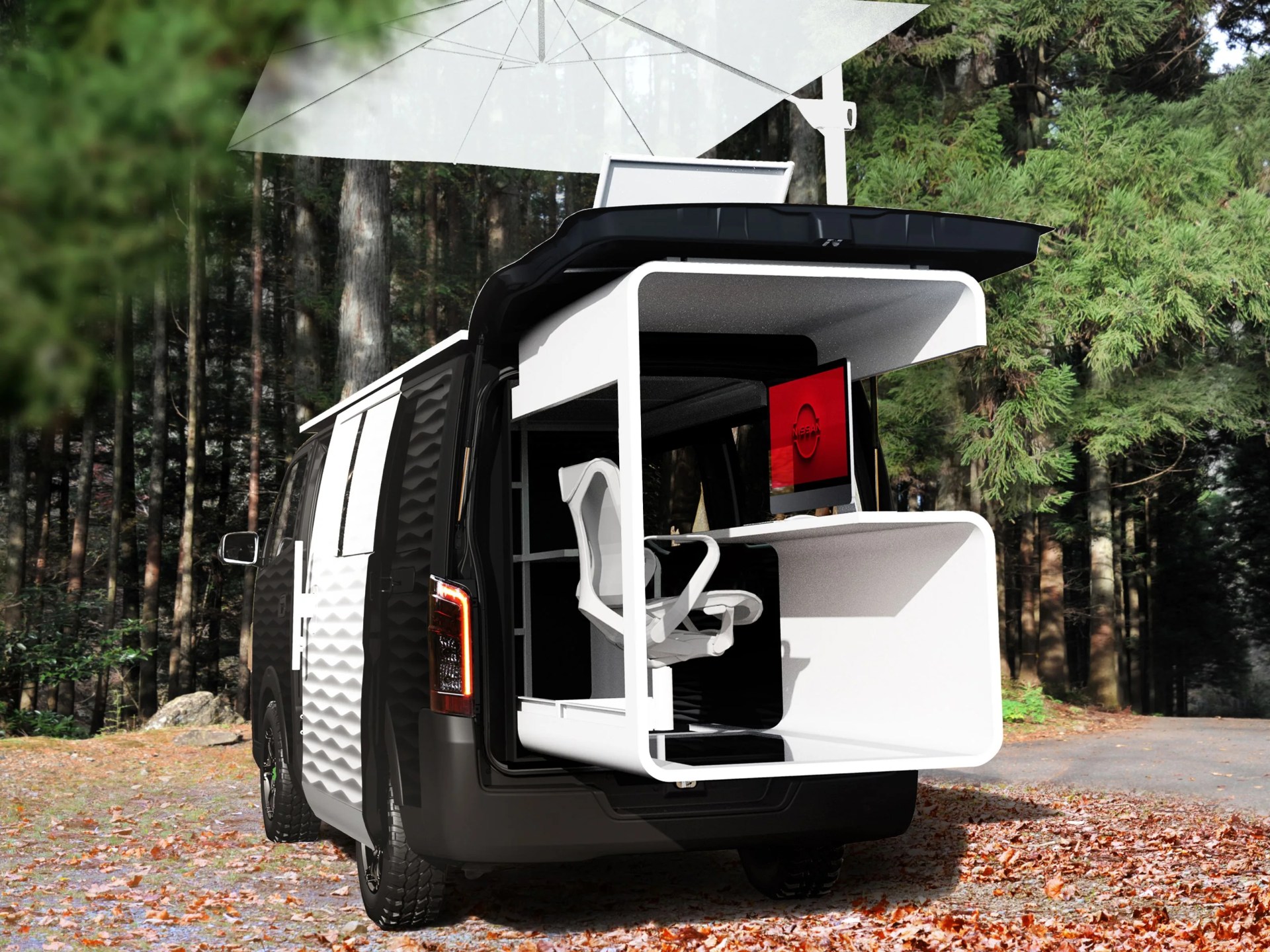 nissan camper van business office mobile