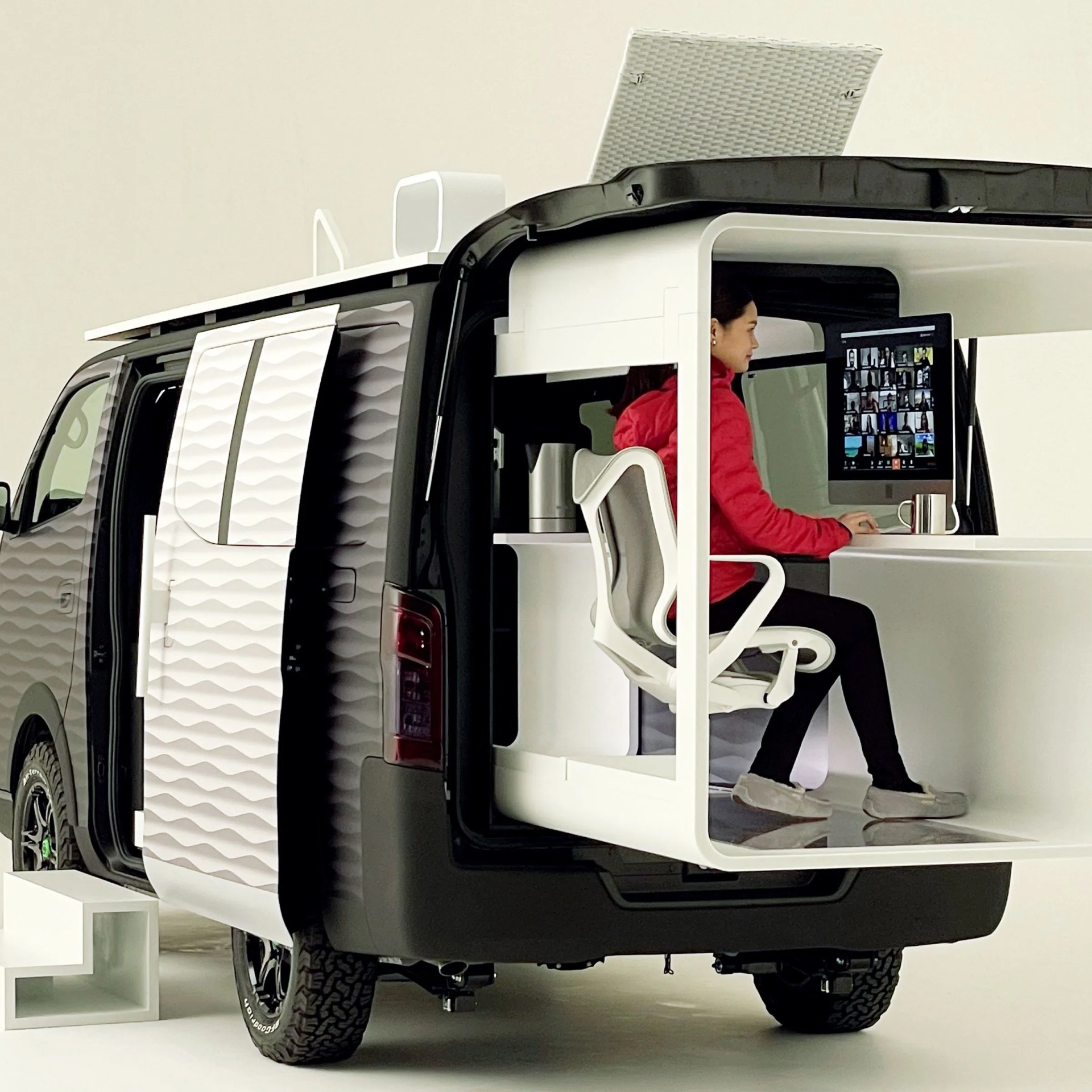 nissan camper van business office mobile