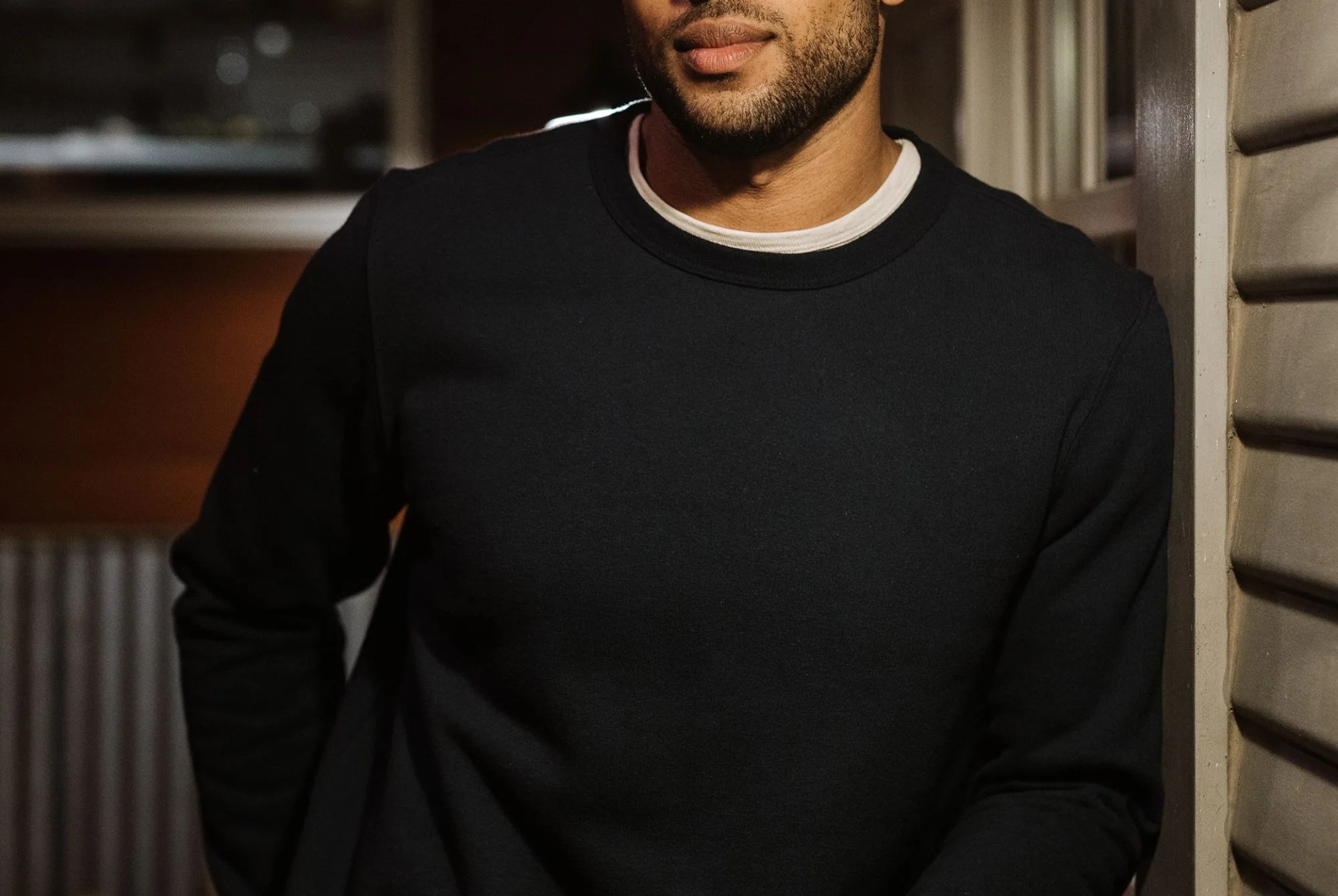 man wearing sweatshirt