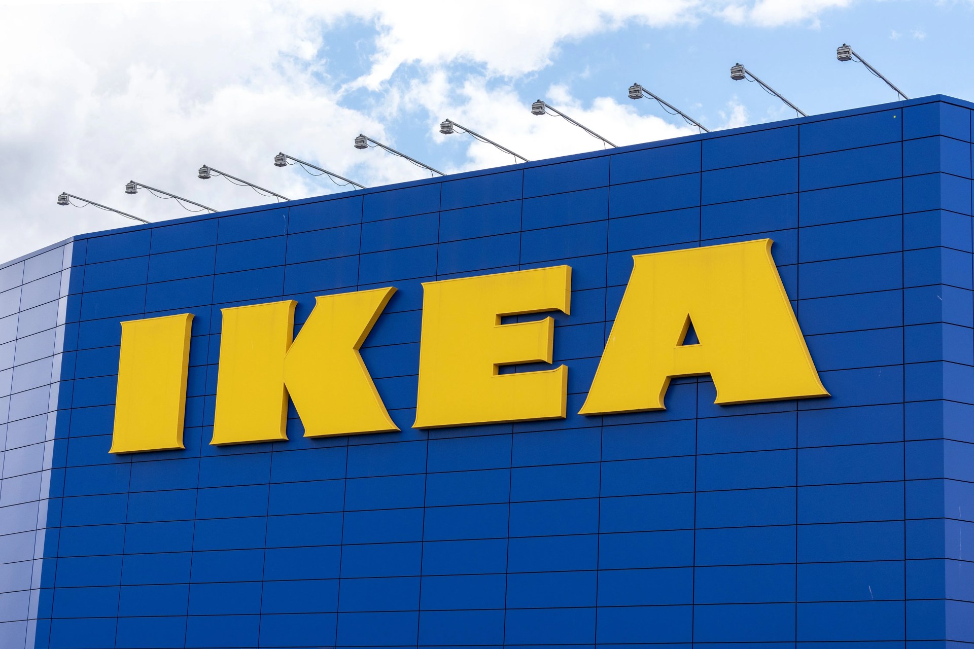 a sign at the scandinavian chain ikeas store in greenwich