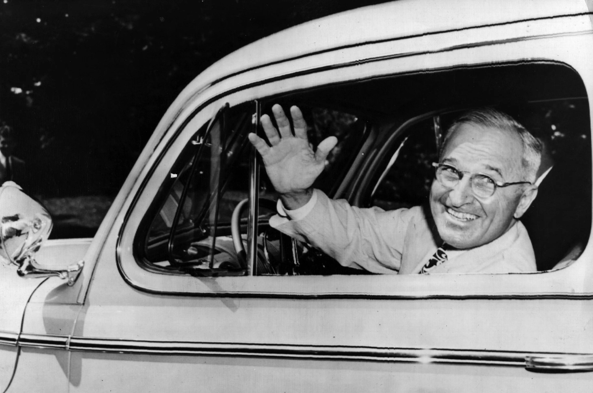 truman at wheel