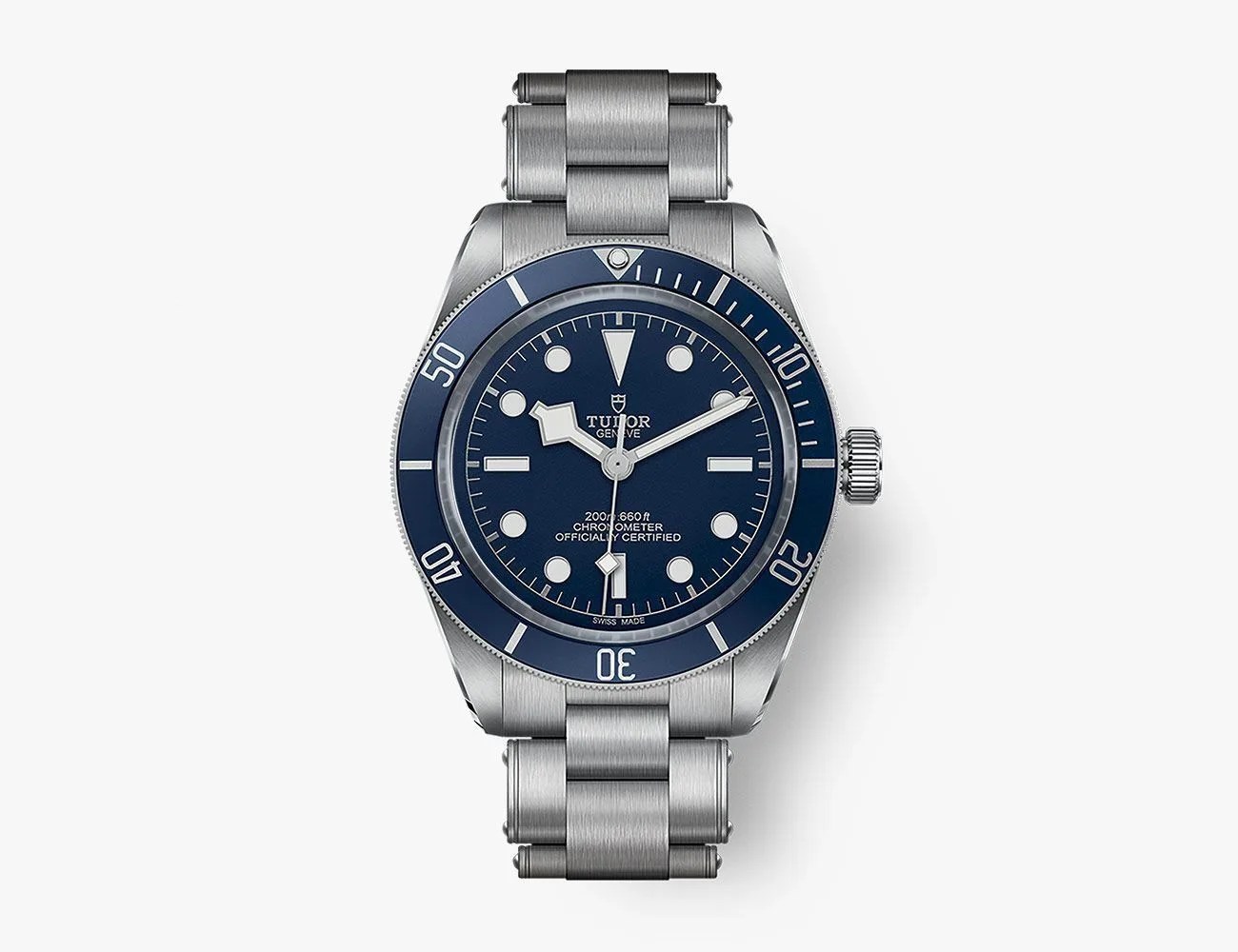 tudor black bay fifty eight watch on laying flat