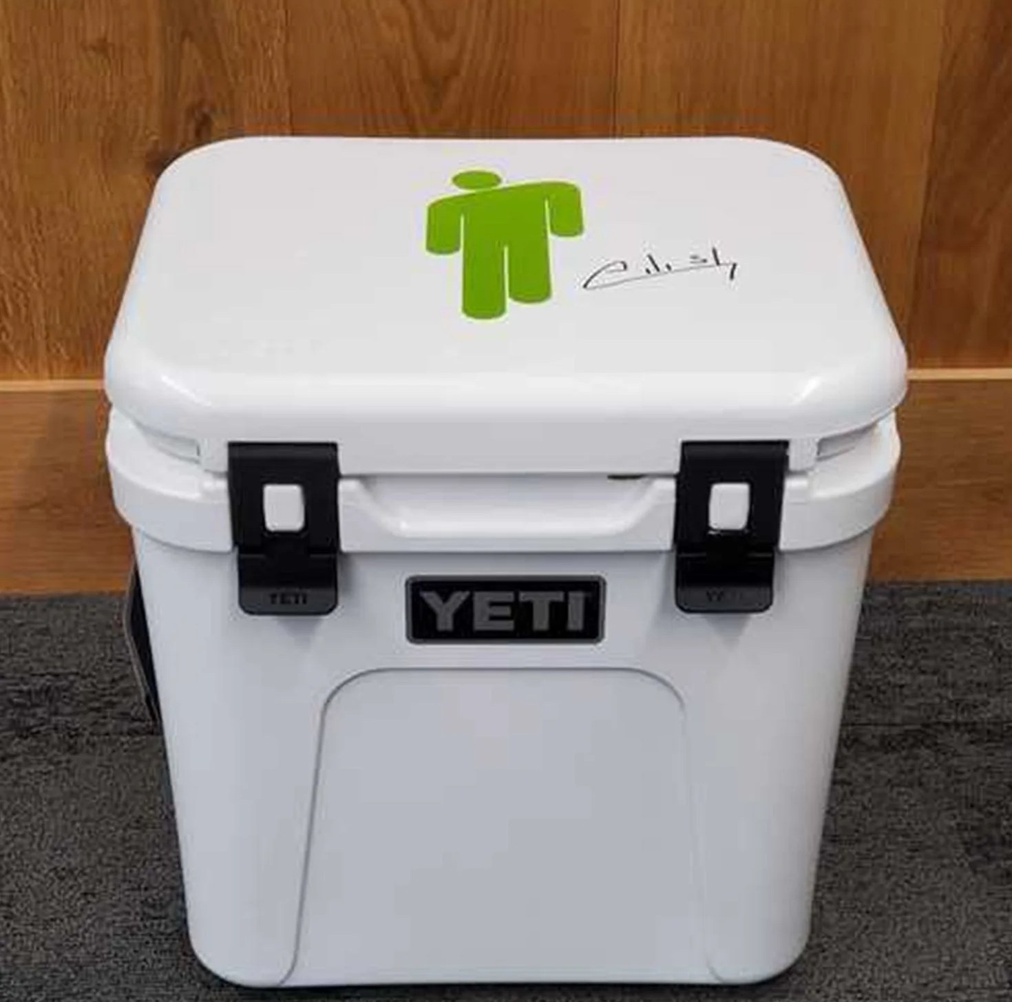 yeti coolers decorated by musicians