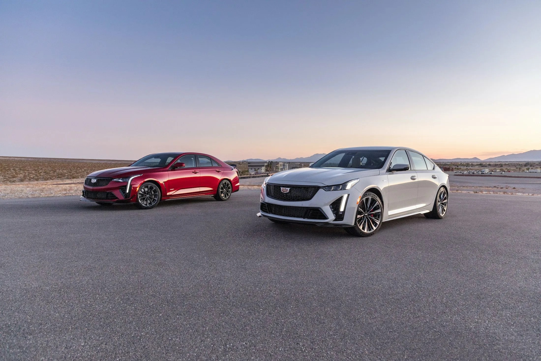 during the 2021 rolex 24 at daytona, cadillac shared a sneak peek of the 2022 ct4 v blackwing left and ct5 v blackwing right