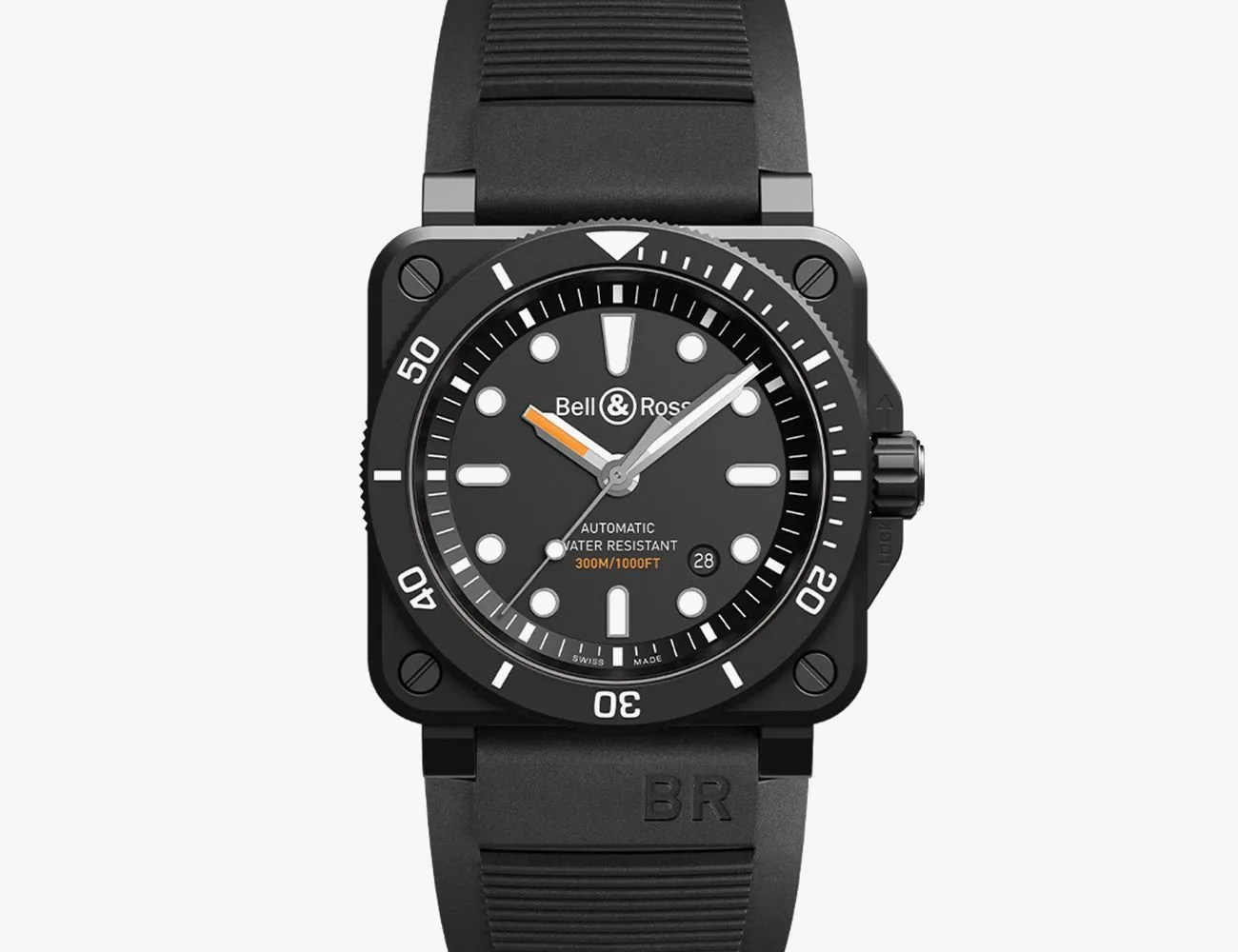 bell  ross br 03 92 diver black matte watch