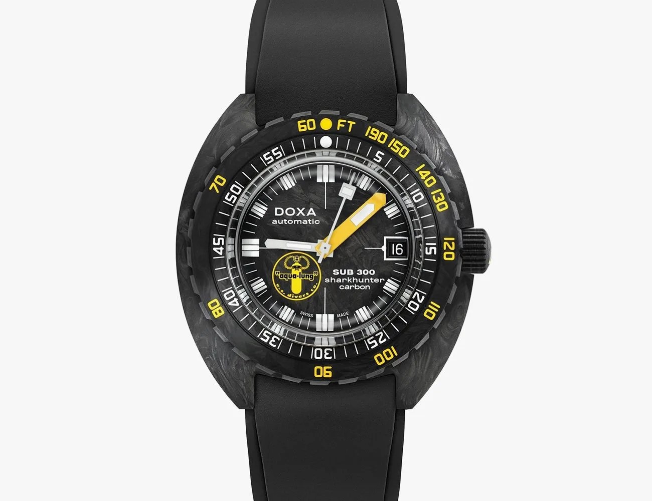 doxa sub 300 carbon aqua lung us divers sharkhunter dive watch