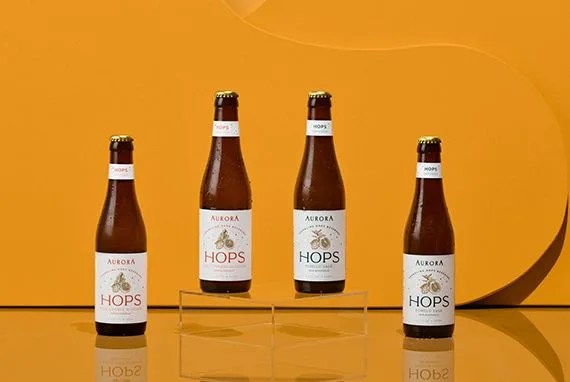 four glass bottles