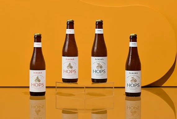 four glass bottles