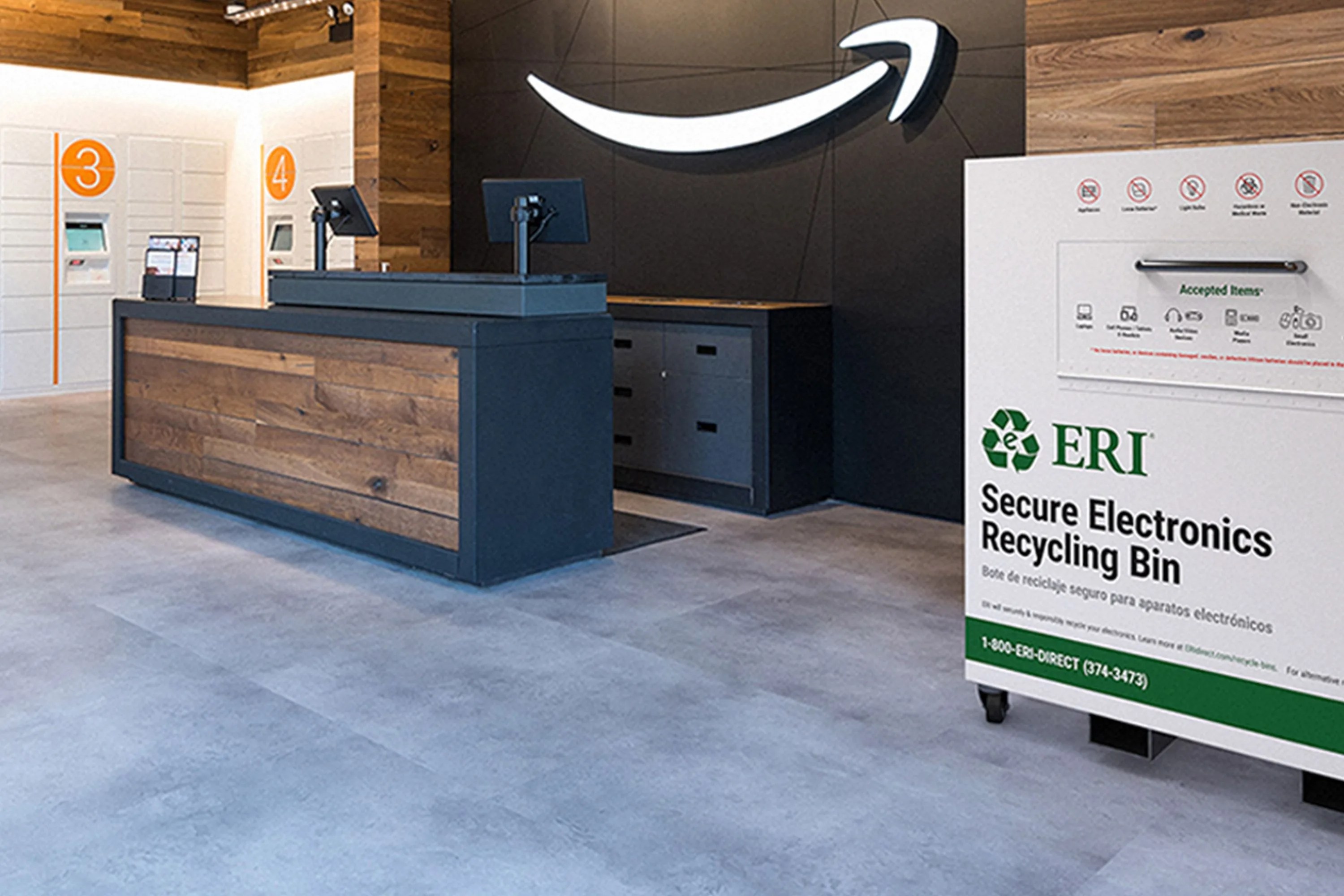 amazon secure electronics recycling bin center