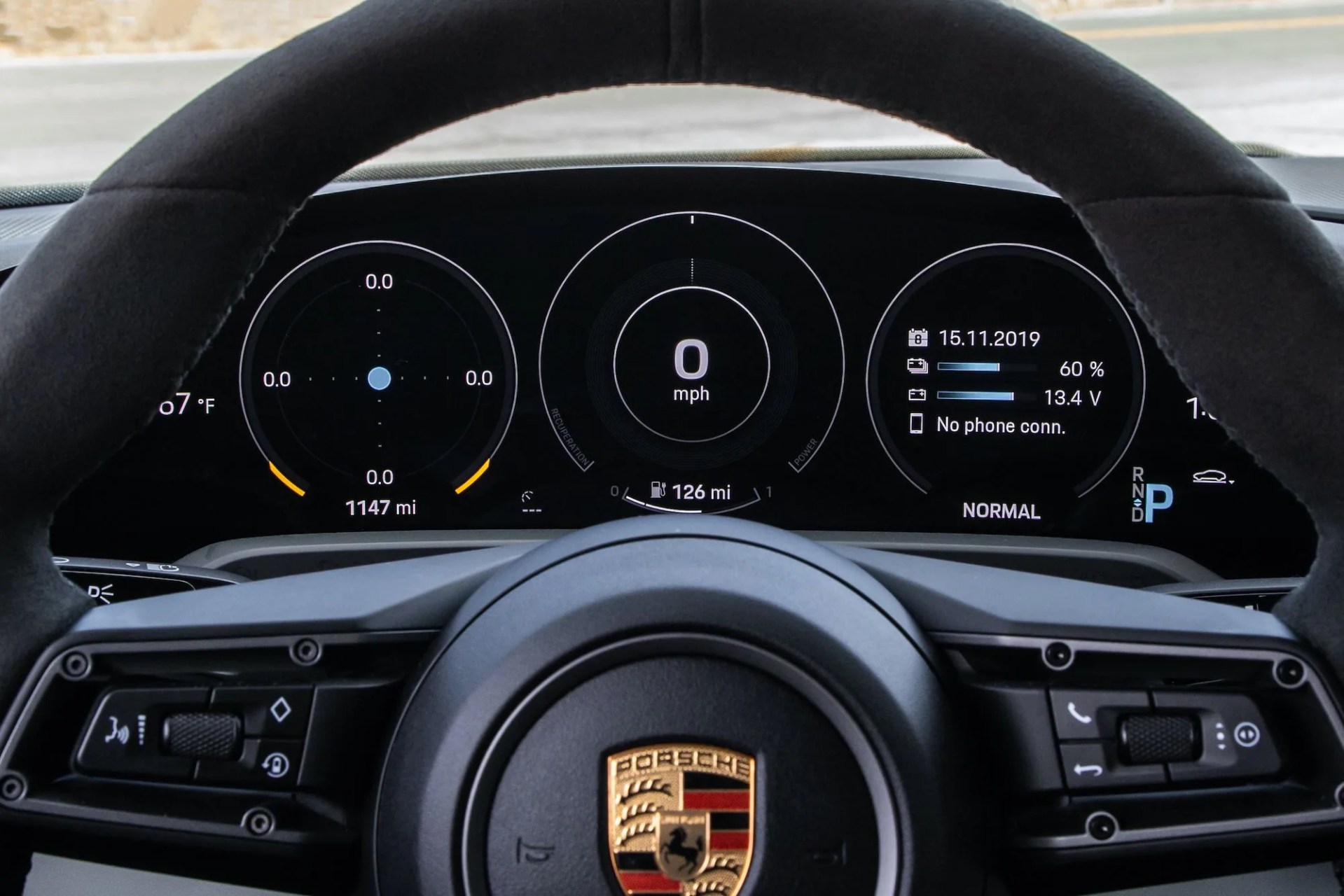 porsche taycan dashboard instrument panel
