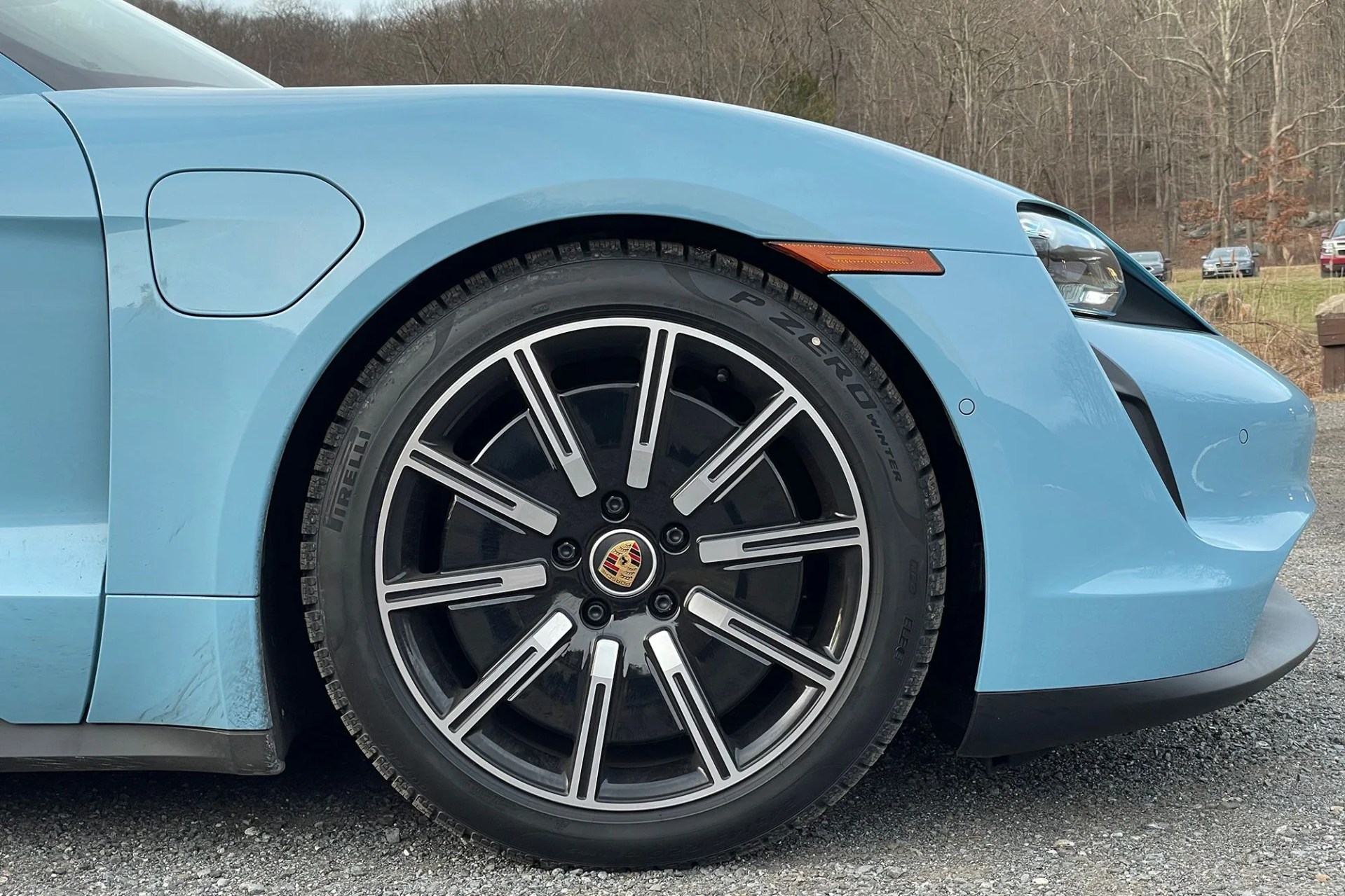 porsche taycan 4s light blue