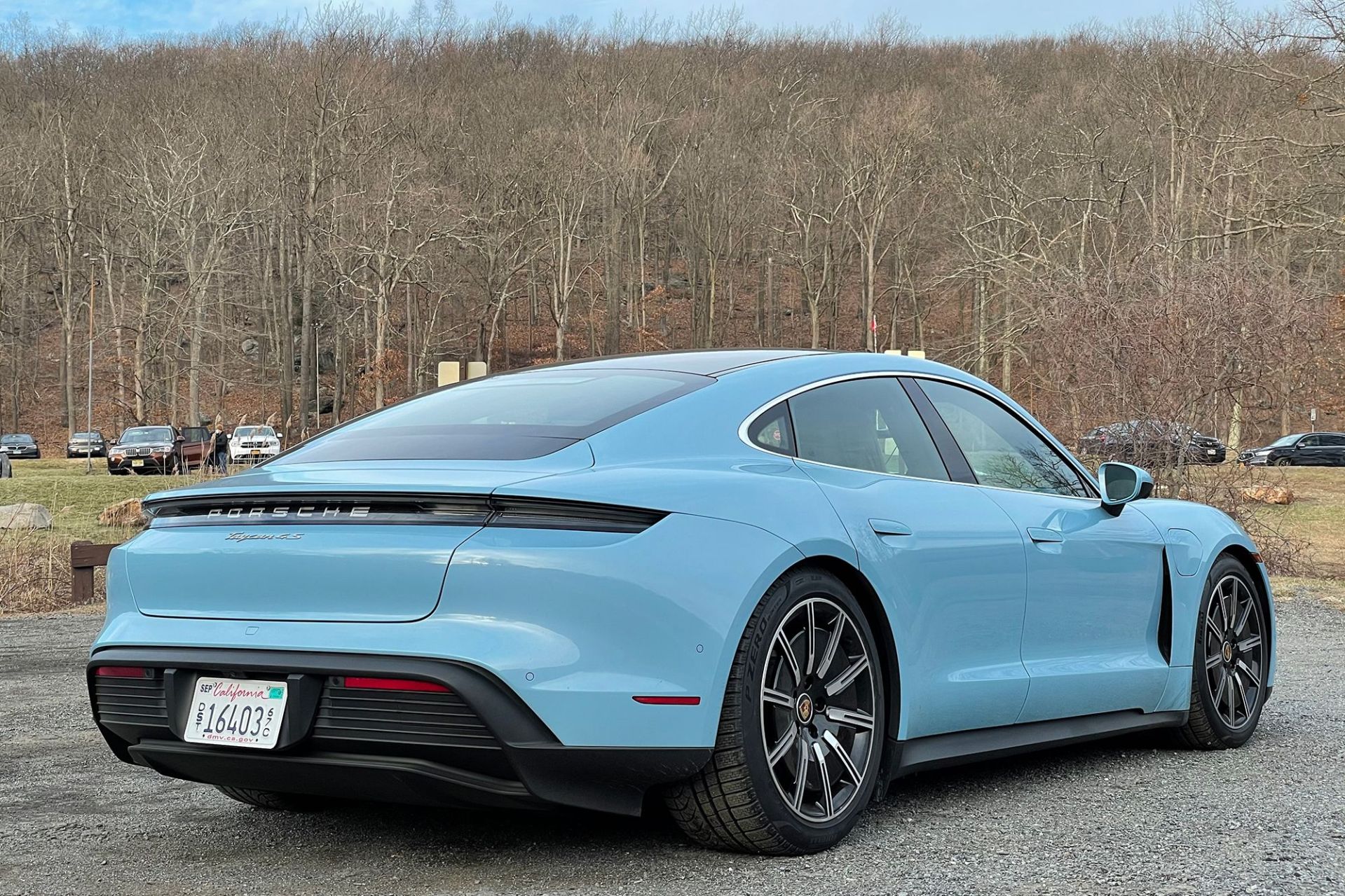 porsche taycan 4s light blue