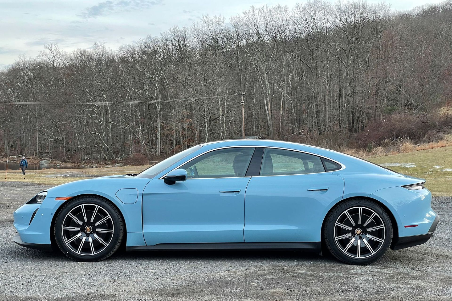 porsche taycan 4s light blue