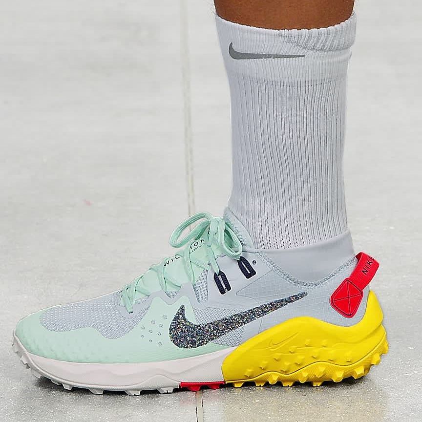 a trail running shoe