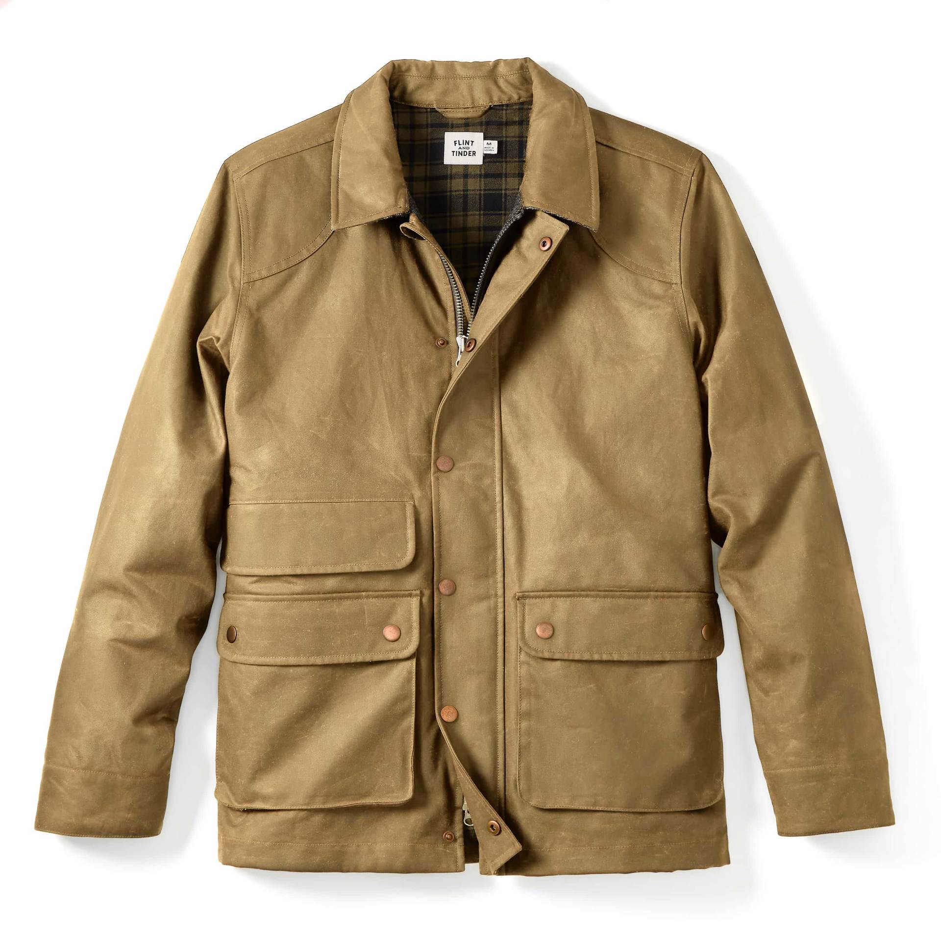 flannellined waxed hudson jacket