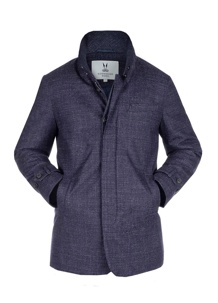 Norwegian Wool
Textured Wool  Silk Hooded Stretch Slim Carcoat