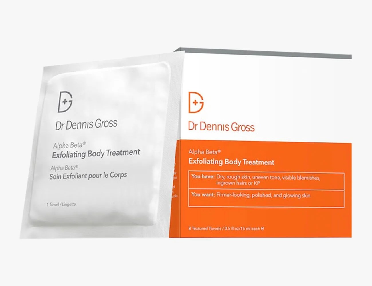 dr dennis gross exfoliating body treatment wipes