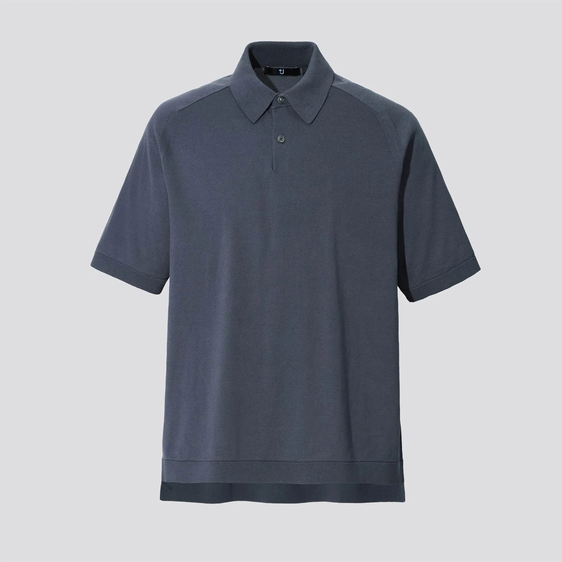 MEN +J SILK-COTTON KNITTED SHORT-SLEEVE POLO SHIRT