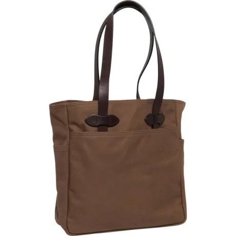 filson rugged twill tote bag open top