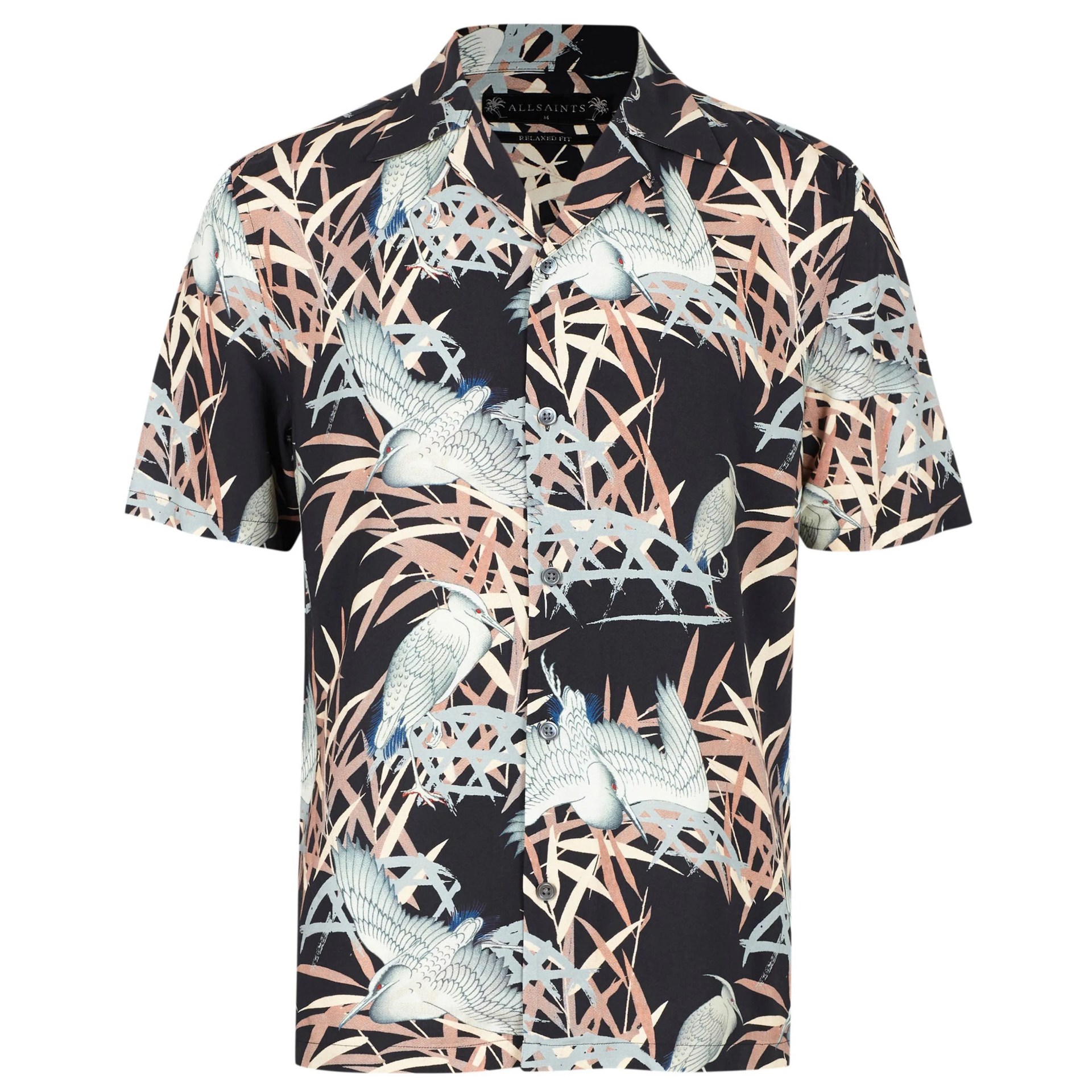 AllSaints Siber Tropical Short Sleeve Button-Up Shirt