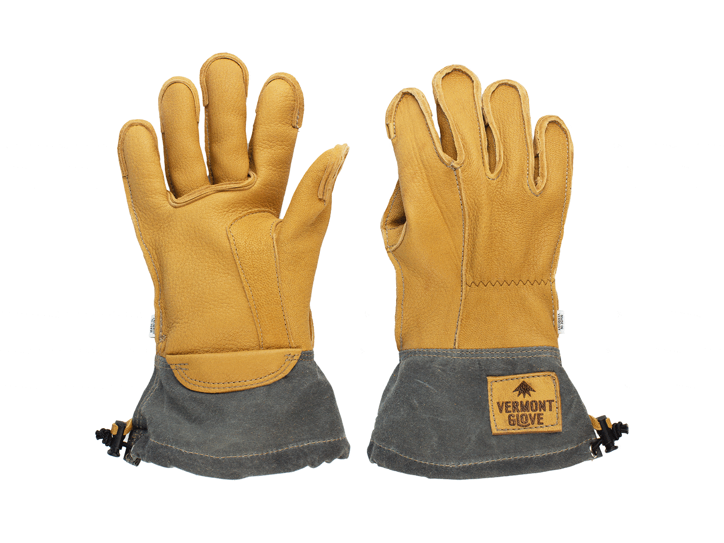 a pair of leather gloves