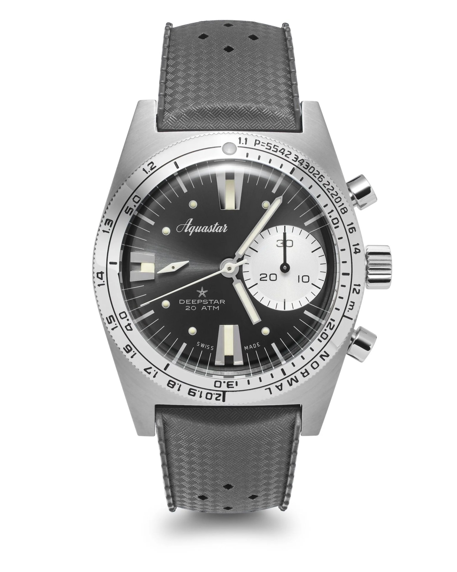 aquastar deepstar chronograph grey
