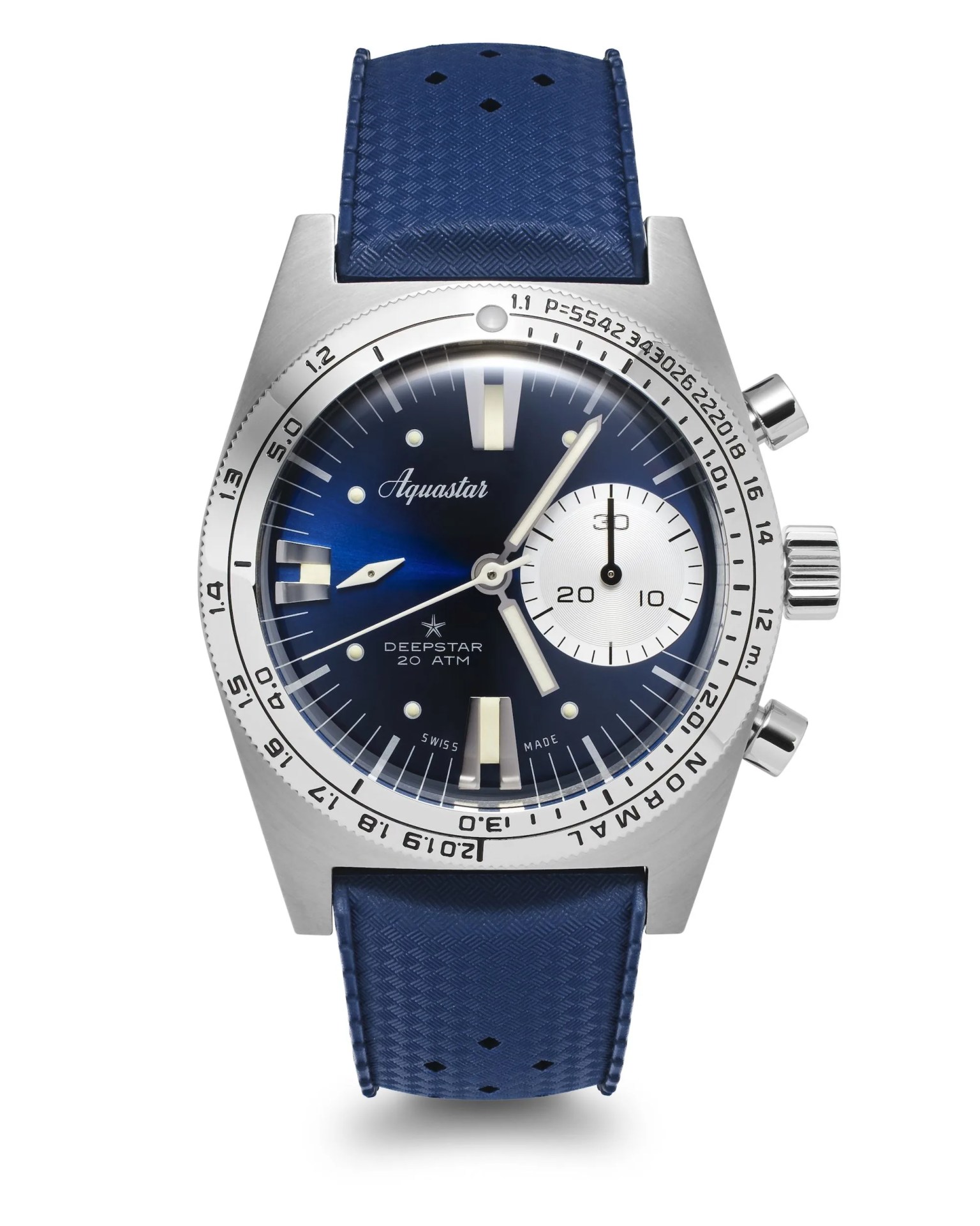 aquastar deepstar chronograph blue