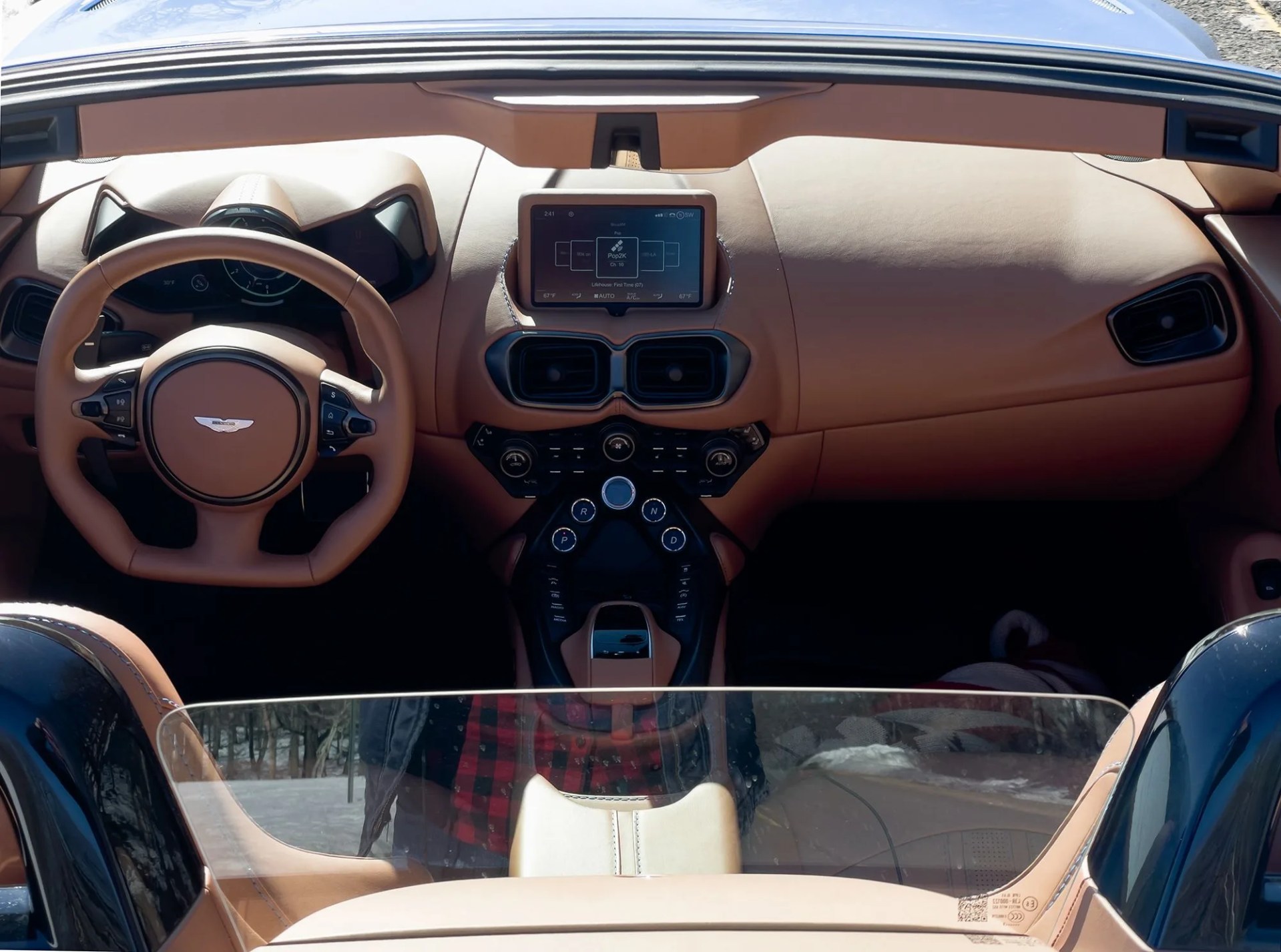 2021 aston martin vantage roadster ceramic blue al copper leather in winter