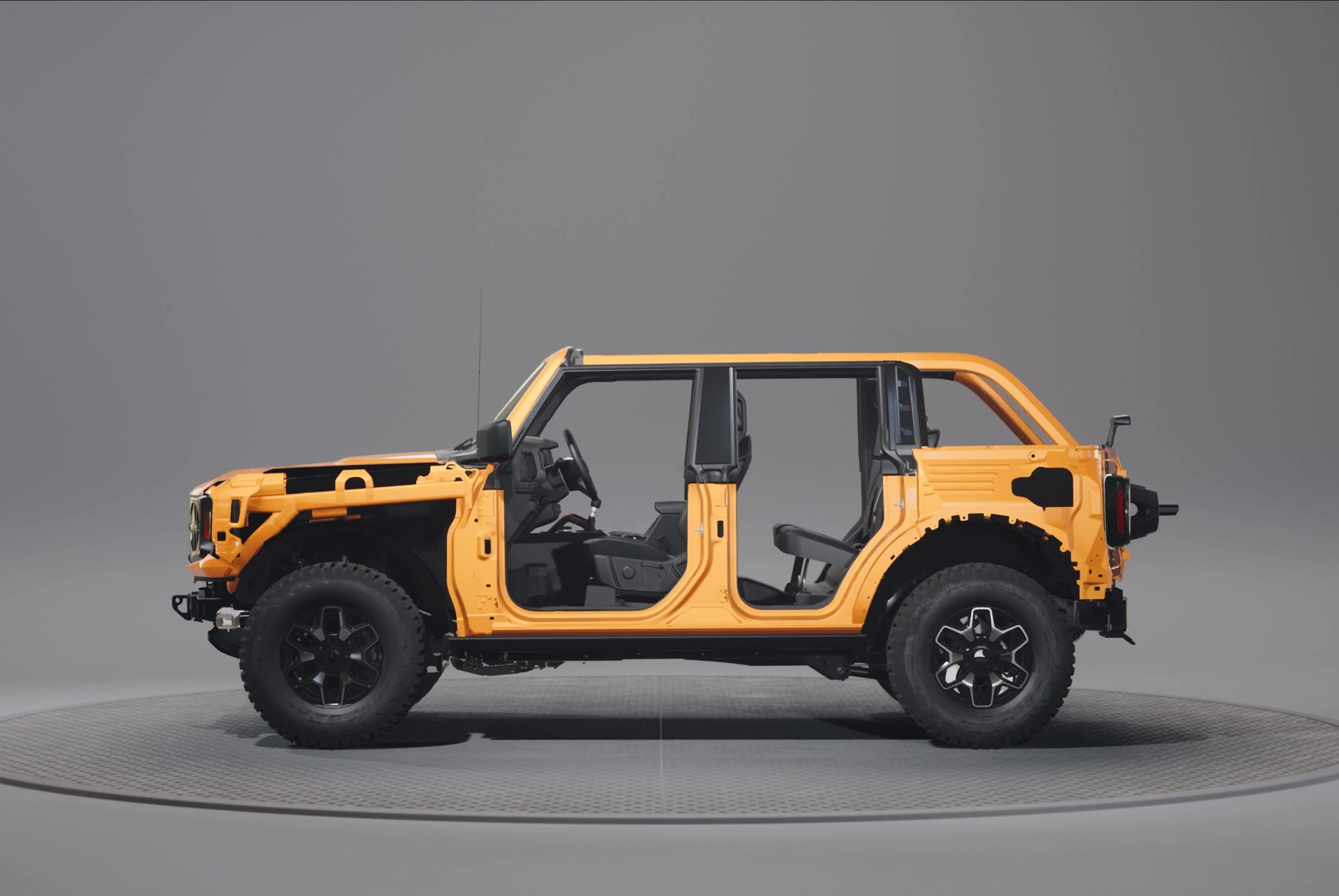 exclusive bronco® two  and four door modular platform allows owners to easily create the 4x4 of their dreams, whether it’s a simple grille change and new fender flares or building out a full custom machine