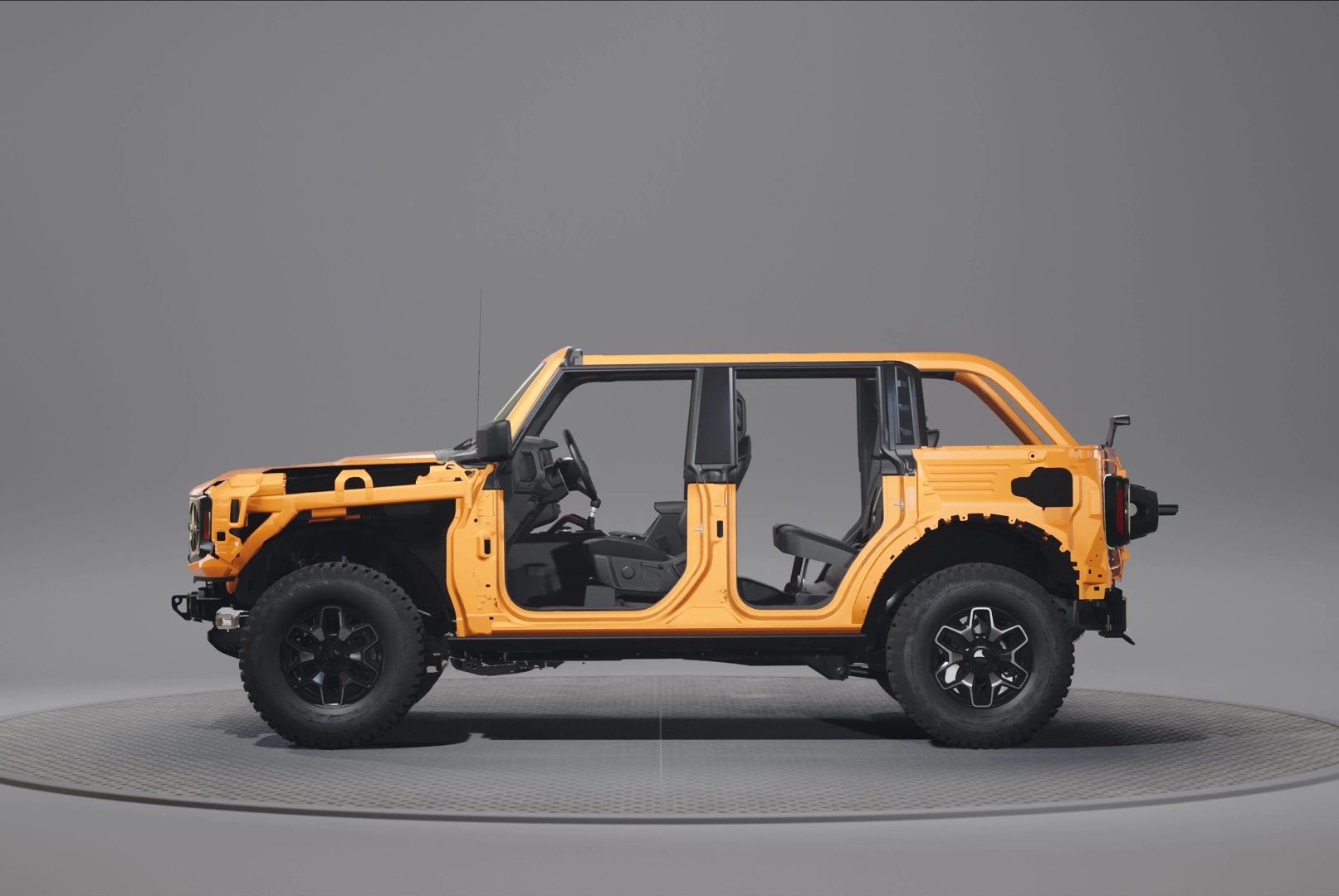 exclusive bronco® two and four door modular platform allows owners to easily create the 4x4 of their dreams, whether it’s a simple grille change and new fender flares or building out a full custom machine