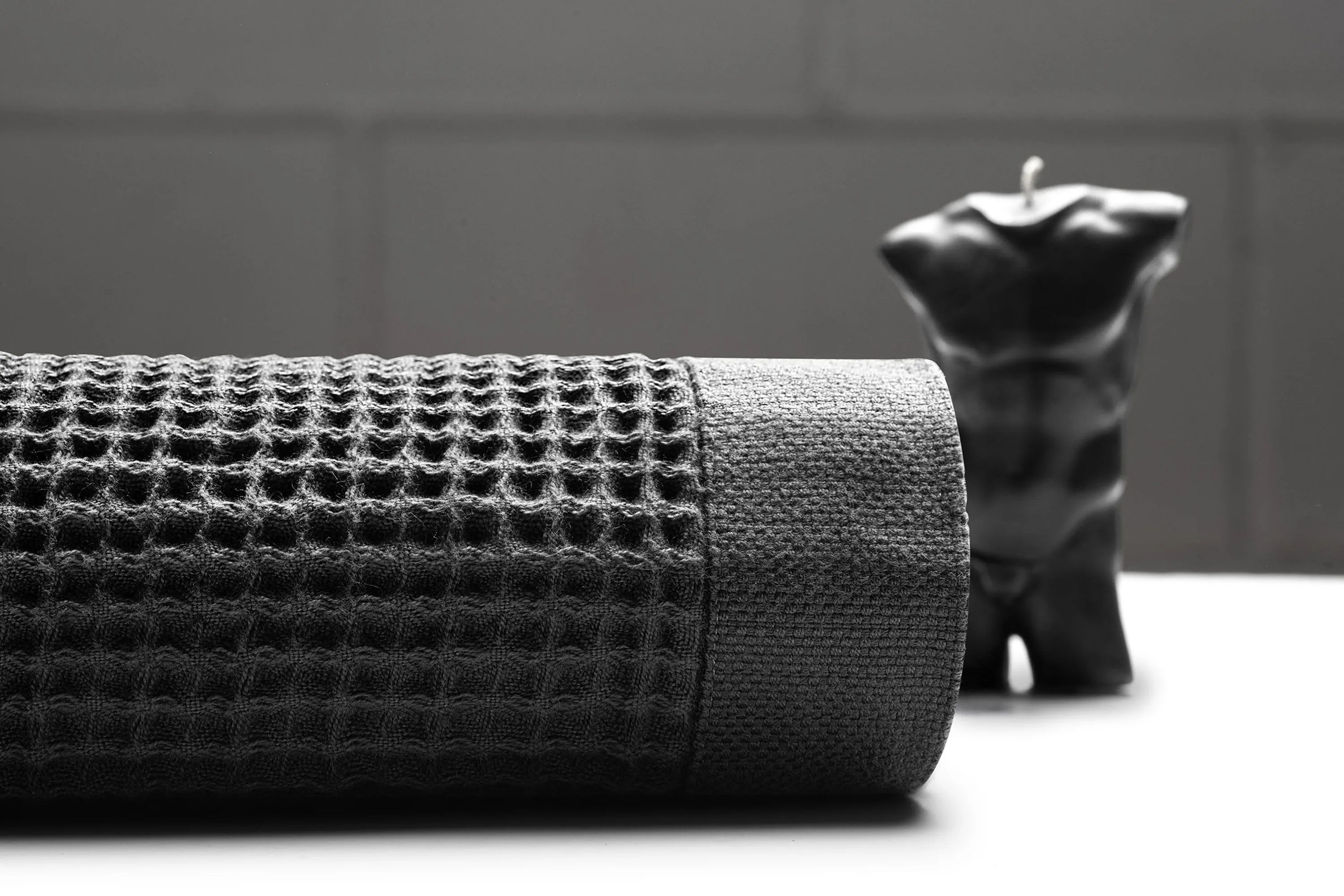 casamera waffle knit towel