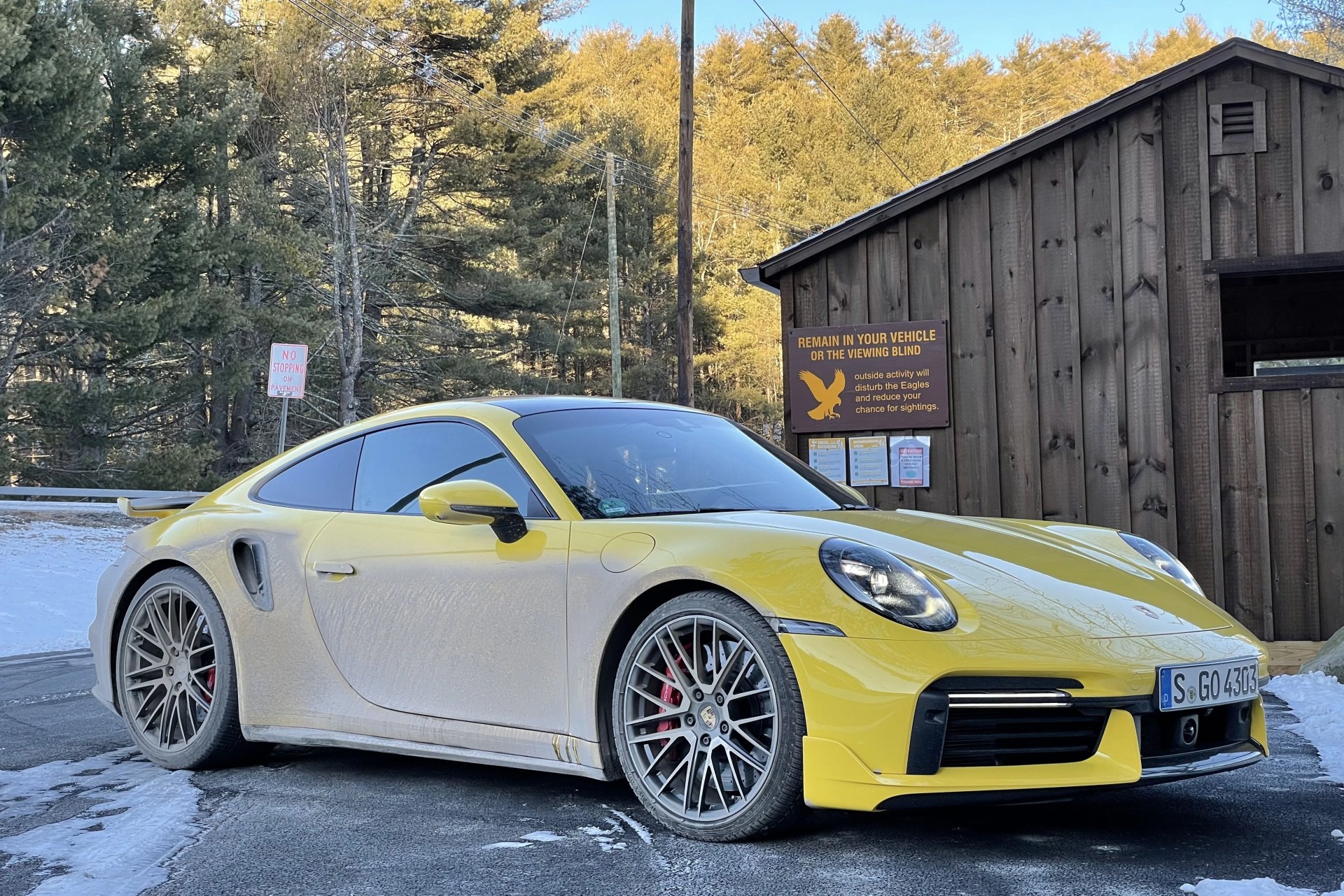2021 porsche 911 turbo yellow dirty