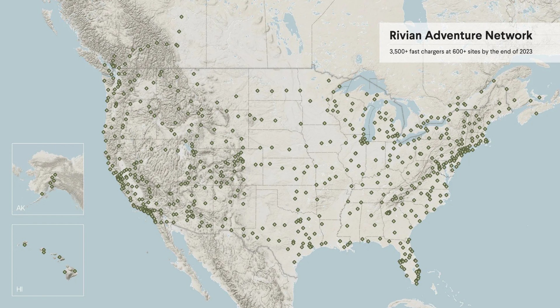 rivian adventure network map