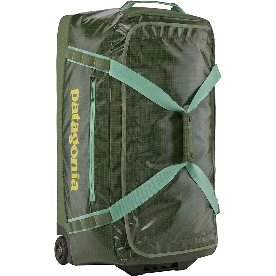 A wheeled duffel bag