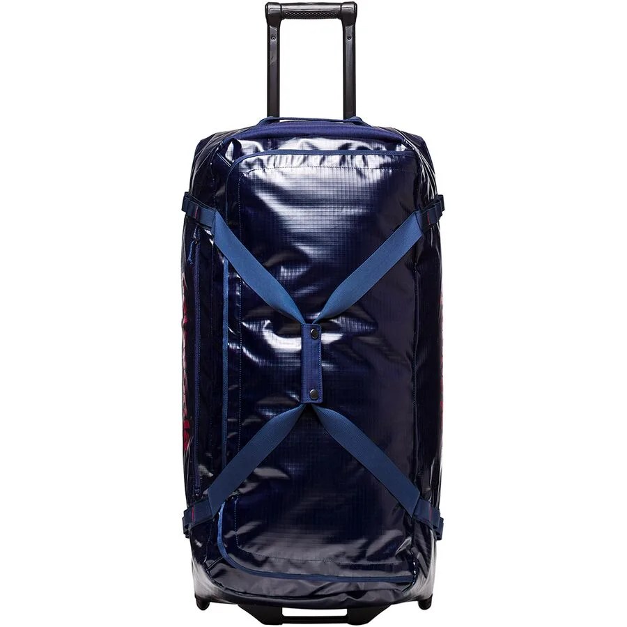 A wheeled duffel bag