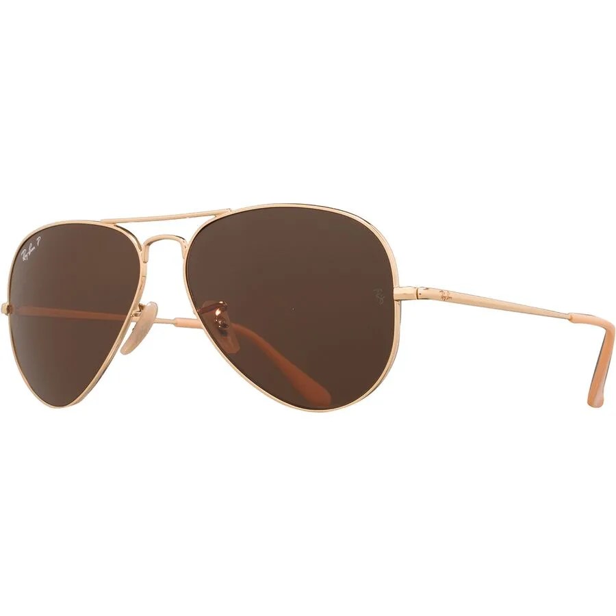 rayban aviator metal ii polarized sunglasses