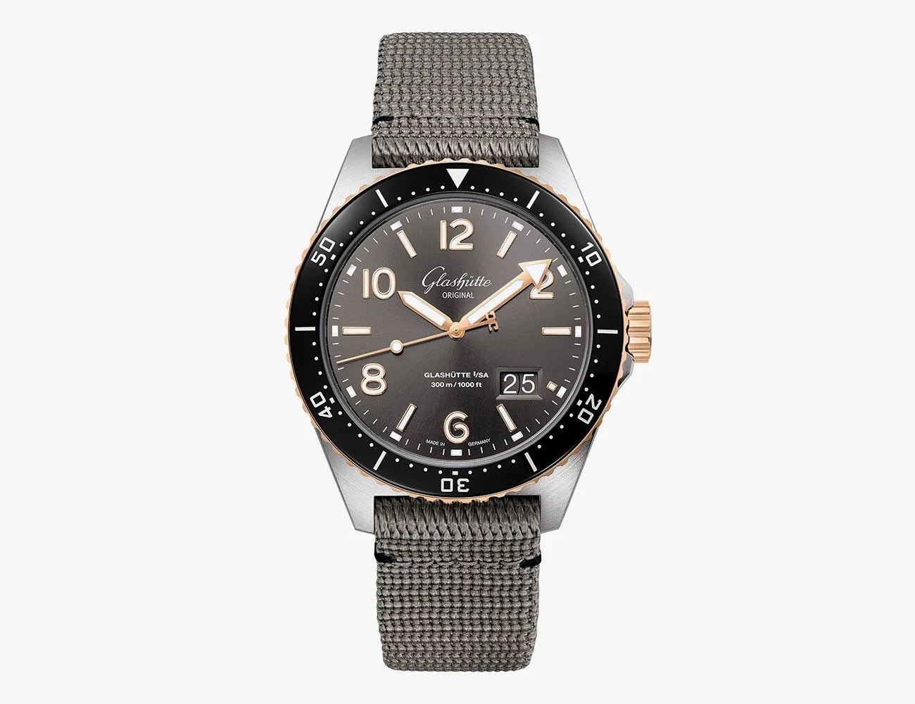 seaq panorama date watch grey