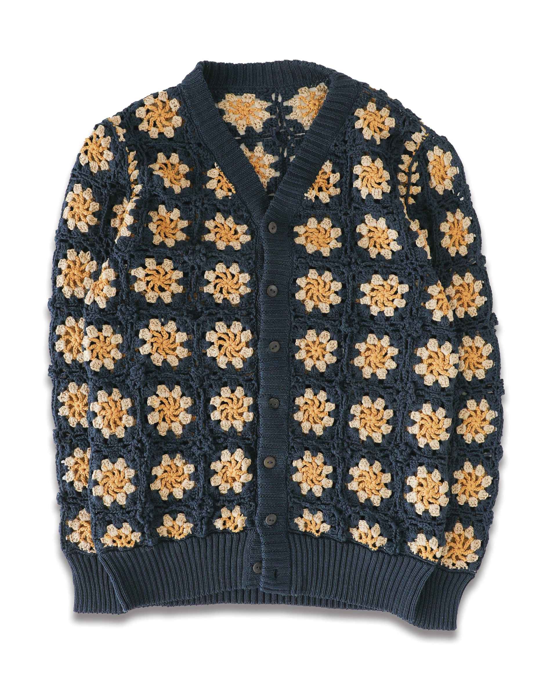 Hand crochet pima pattern cardigan