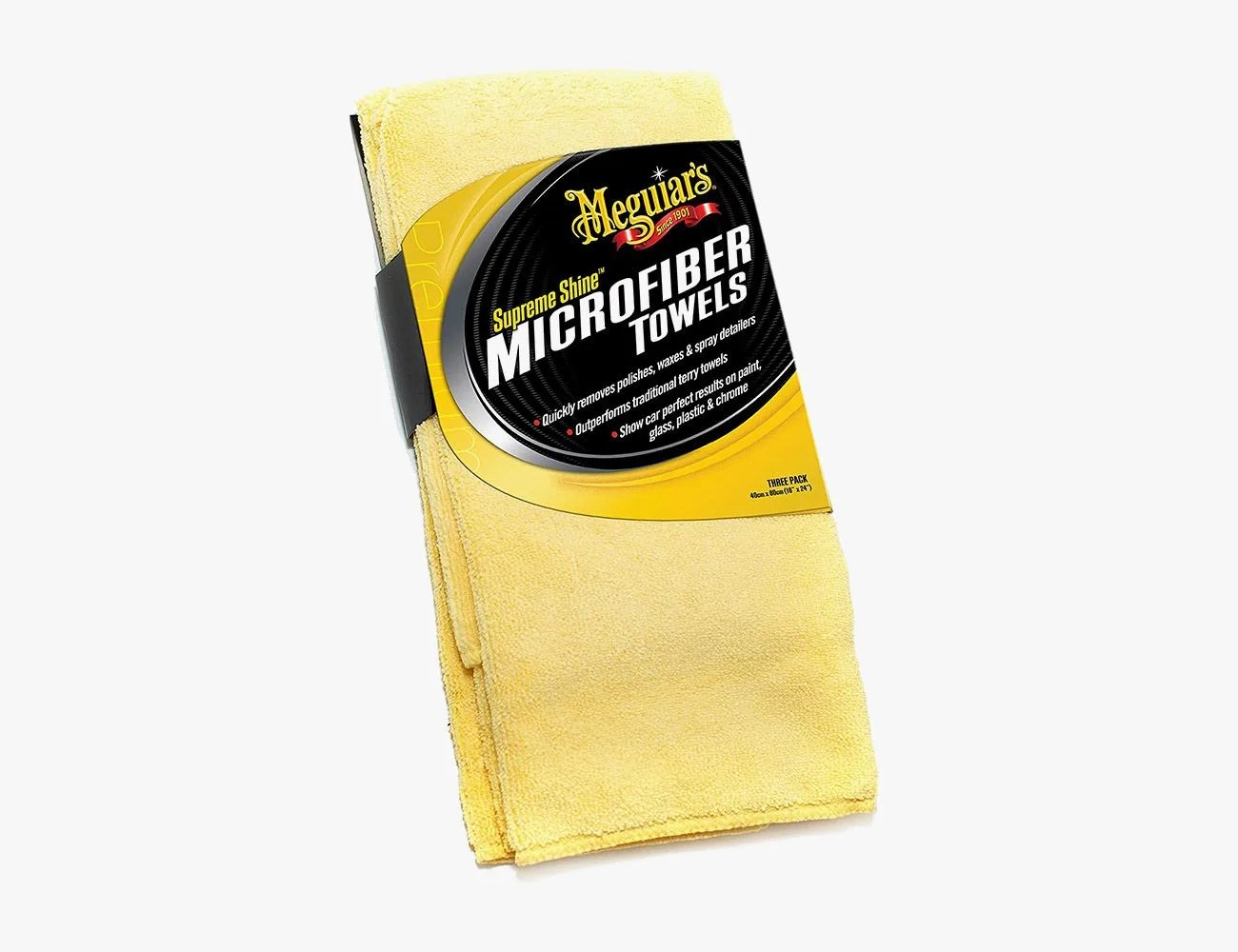 meguiar's supreme shine microfiber towels, pack of 3