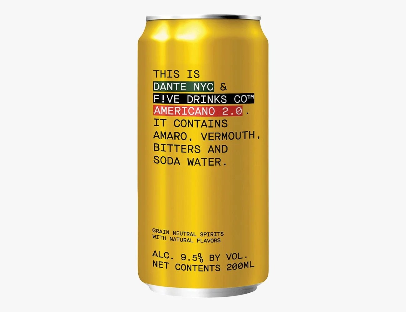 F!ve Drinks Co. x Dante Americano 2.0