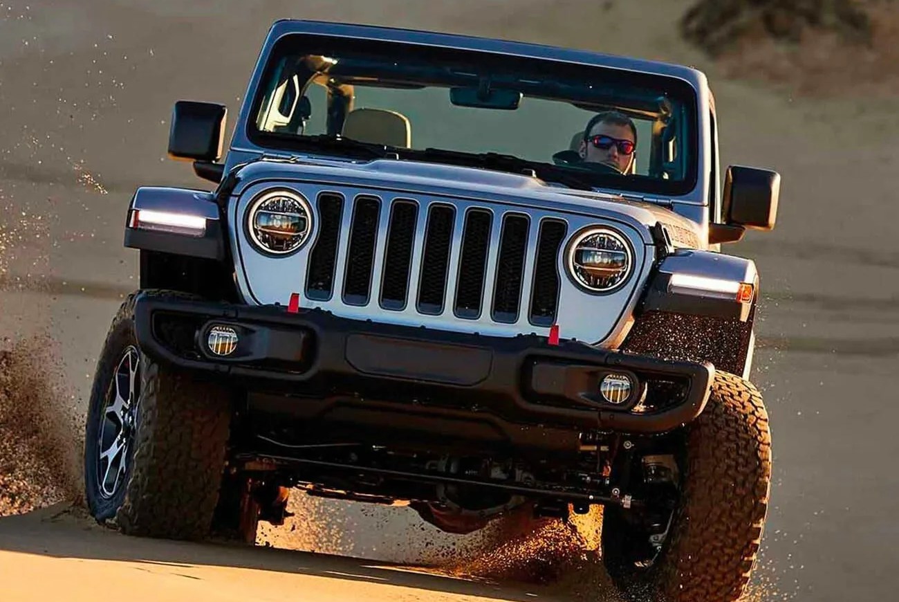 jeep wrangler on sand