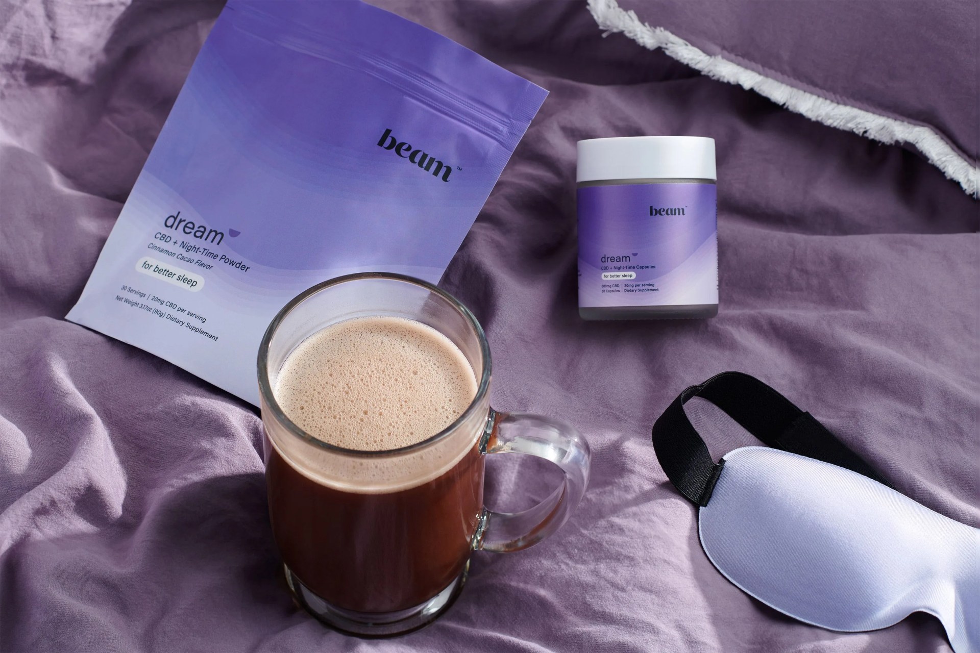 beam cbd night time powder drink