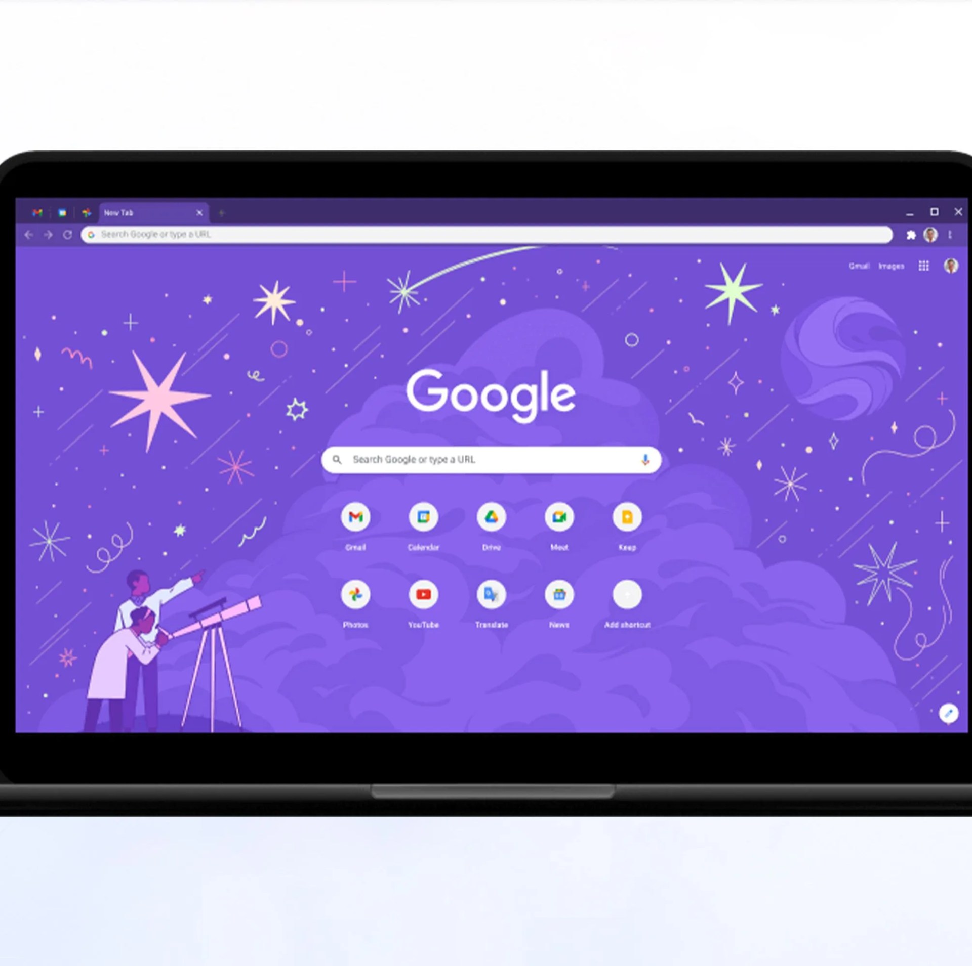 google chrome on laptop