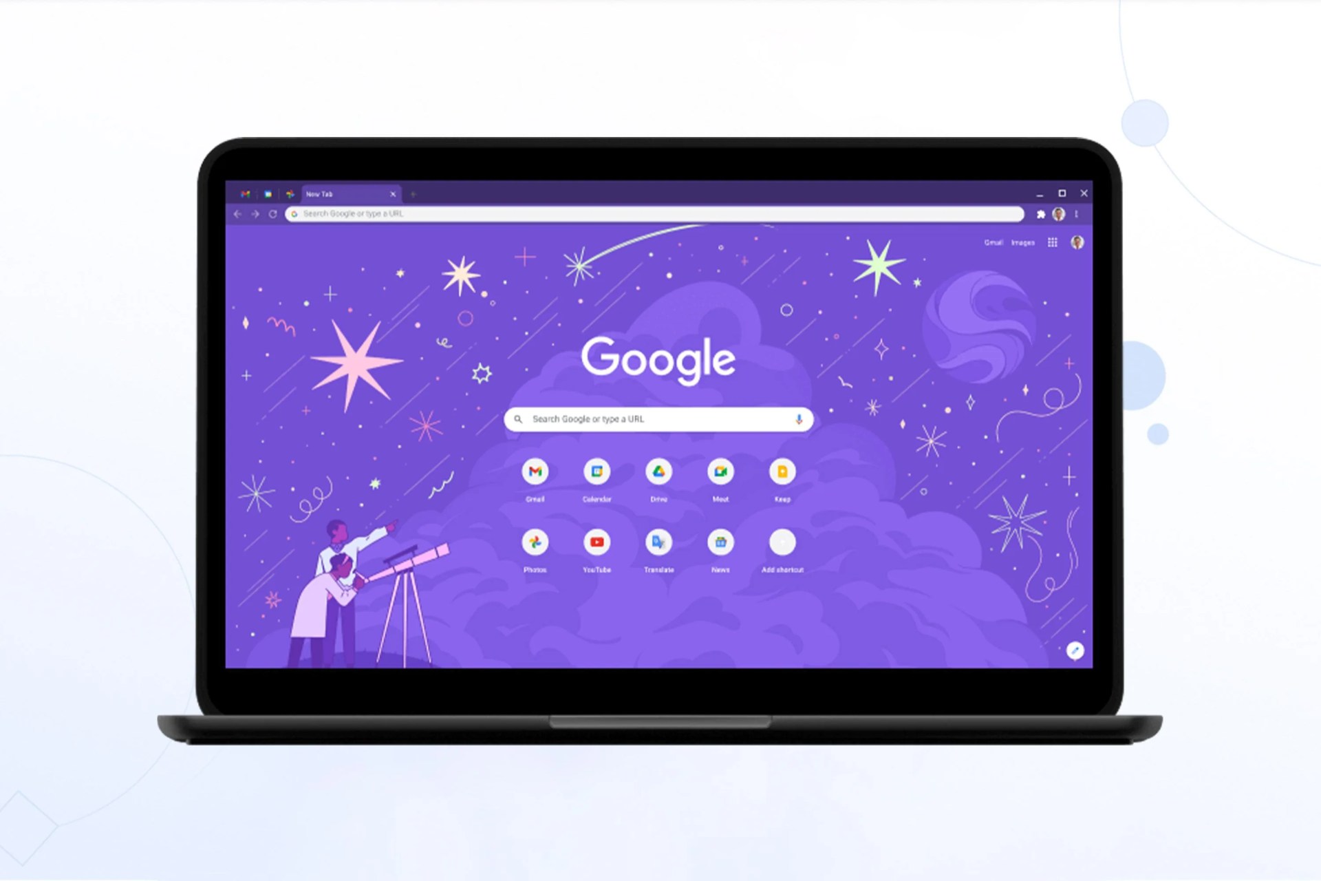 google chrome on laptop