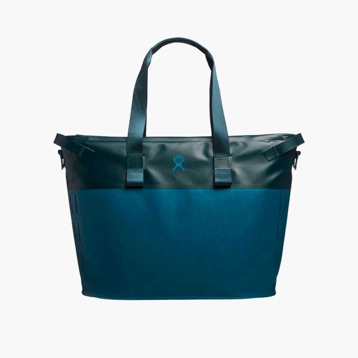 a dark blue soft cooler tote