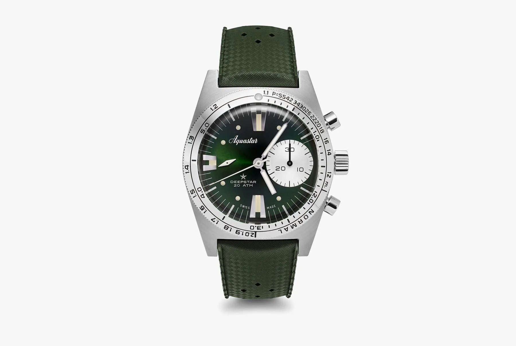 aquastar deepstar green dive watch